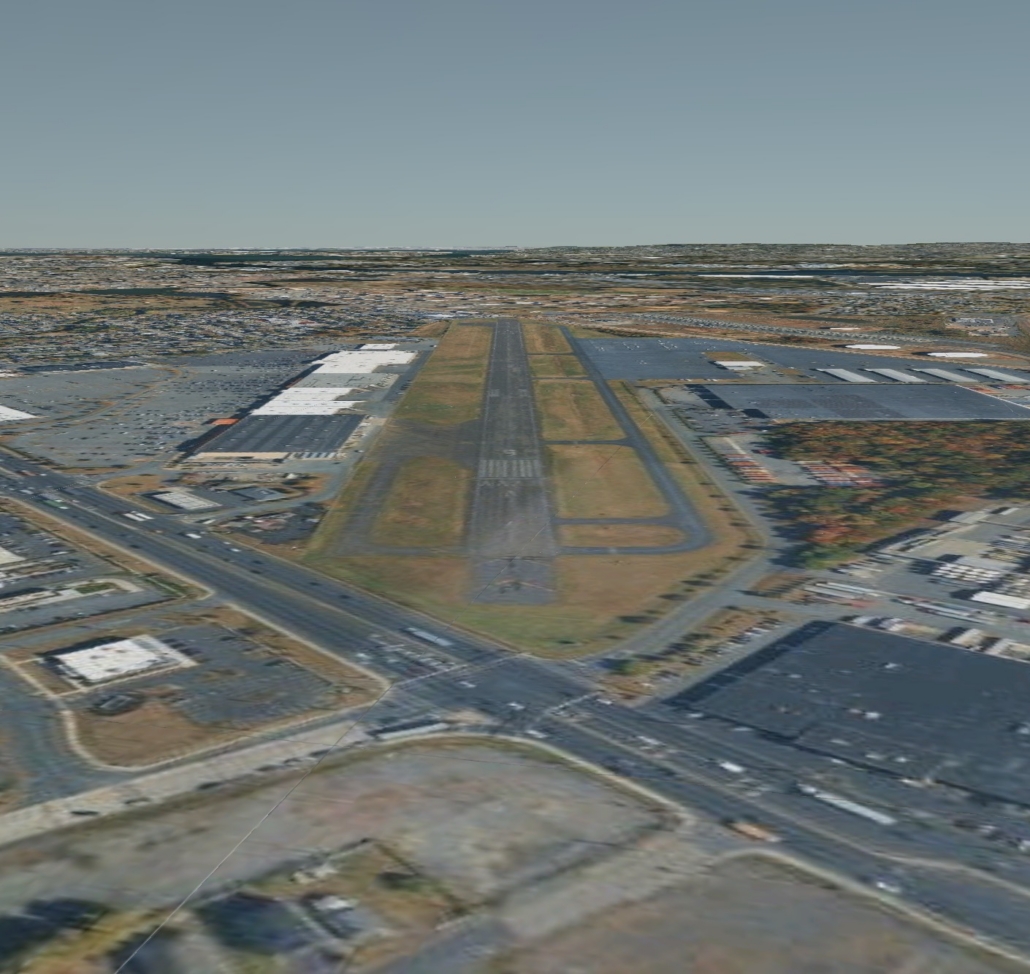 Runway 9 departure at Linden